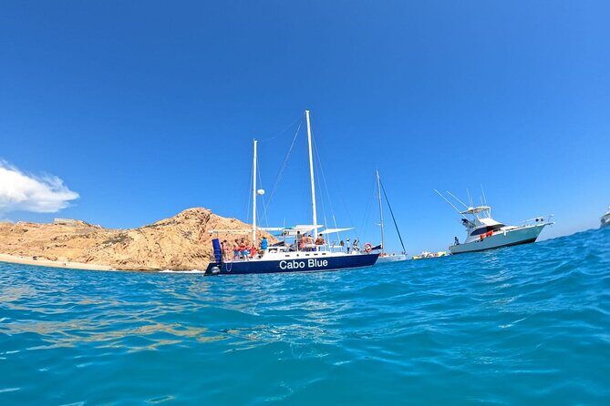 Cabo Blue Snorkeling Cruise, Open Bar and Lunch in Cabo San Lucas - A 1:00 pm Cabo Day Built for Photos and Saltwater