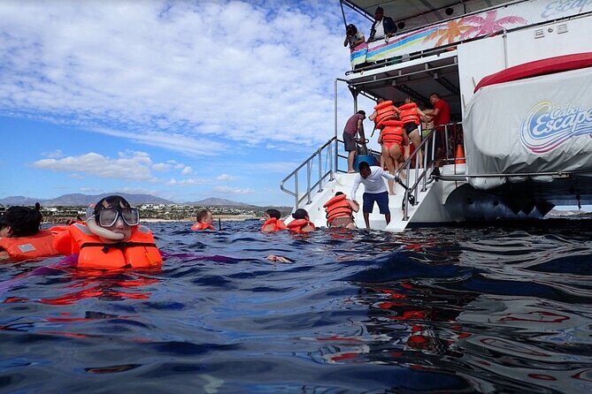 Cabo Boat Tour: Drinks, Lunch, Snorkeling, Dancing, and Transport - Getting There: CaboMarina Meeting Point and Pickup Timing