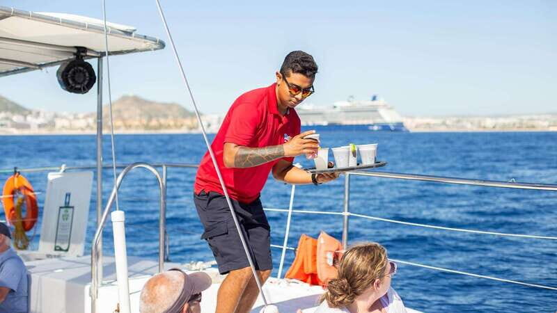 Cabo San Lucas: 4-Hour Snorkeling Cruise with Open Bar - The deck life: open bar, shaded time, and a crew that keeps things moving