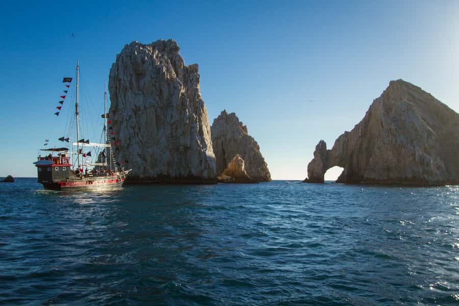 Cabo San Lucas: Pirate Cruise with Snorkel Treasure Hunt - Entering The Fun at Marina Cabo San Lucas (Dock 0)