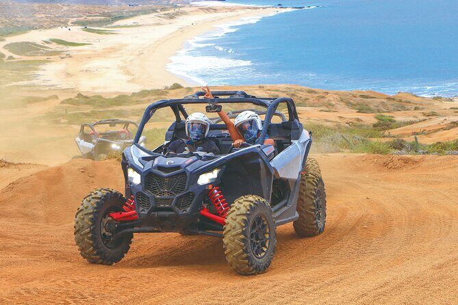 Cabo San Lucas Playa Migrino Adventure Tour - Stop 1: Cactus Park setup with a bilingual guide and safety gear