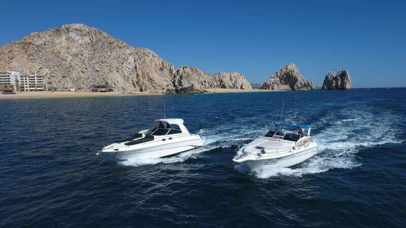 Cabo San Lucas Private Yacht 1 Hour Express Highlight Cruise - The Yacht Setup: Sea Ray 330 Comfort for a Small Private Group