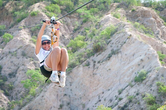 Cabo Zip-line and Rappelling Adventure - Cabo views over desert and cactus during your flights