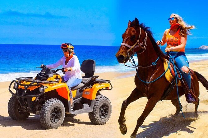 Combo Horseback Beach Ride & ATV Adventure. Tequila Tasting - Combo Quick Hits (What Matters Most)