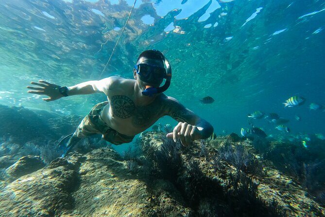 Kayak Expedition to the Arch of Cabo San Lucas, Lovers Beach & Snorkel - Lovers Beach and Divorce Beach: a snack break with ocean drama