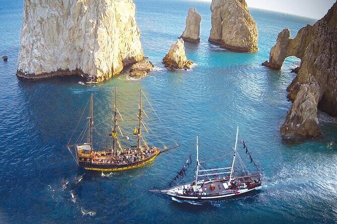 Los Cabos Snorkel & Pirate Ship Fun Adventure with Lunch - Route walkthrough: El Arco, Playa el Chileno, then the Cabo shoreline ride