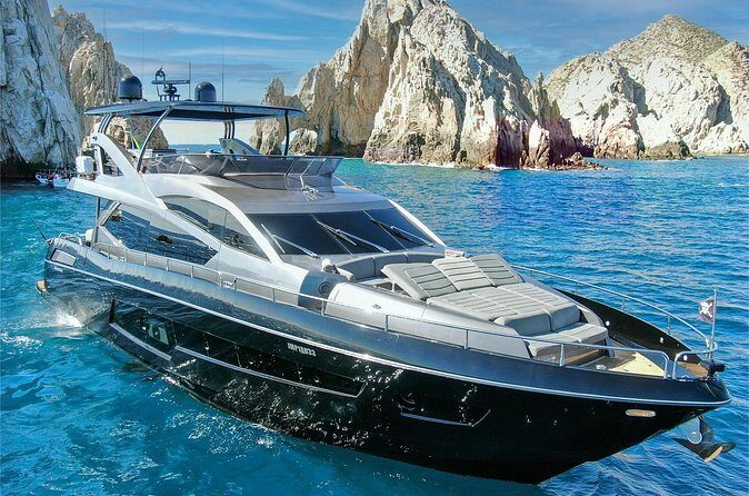 Luxury Black Yacht in Cabo - Stop 1: Cabo San Lucas Bay water toys and snorkeling gear