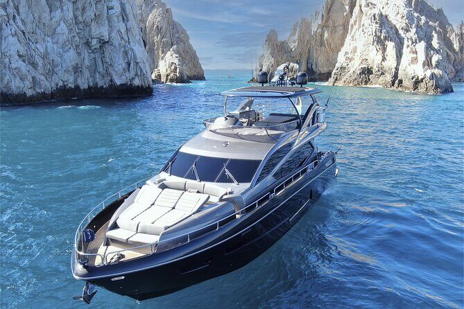 Luxury Black Yacht in Cabo - Stop 4: Medano Beach drinks, food, and one last round of fun