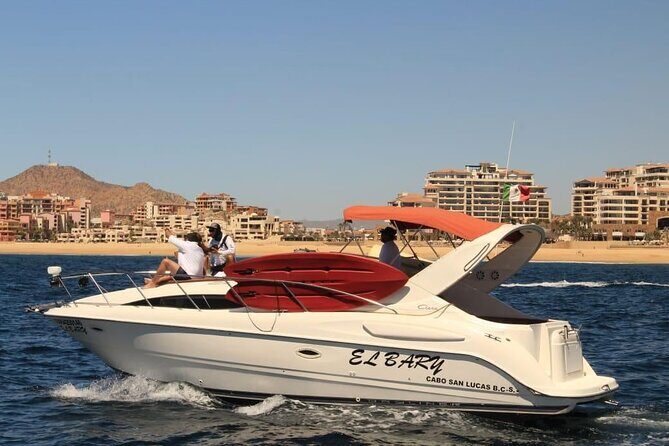 Luxury Experience on Private Yacht 34ft in Cabo - What you’ll have onboard: shade, bathroom, and included snorkel tools