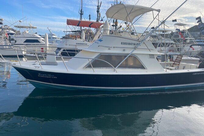 Pacifictime Sports Fishing in Cabos san lucas - The Boat Experience: 34 ft Blak fin and the Reality of Big-Game Fishing