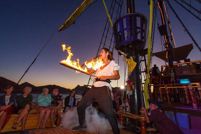 Pirate Ship Sunset Dinner and Show in Los Cabos - Stop 3 on the Way Back: The Buccaneer Queen Show Hits Hard