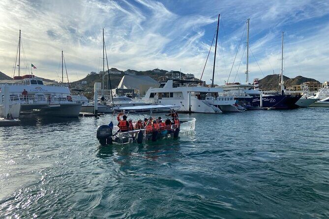 Shared Experience Glass Bottom Boat to the Arch in Cabo San Lucas - Playa de los Amantes and the coastline vibe
