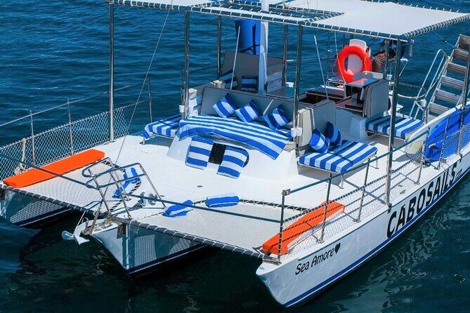 Snorkeling in Cabo San Lucas on 35' Sea Amore Trimaran - Food, Drinks, Paddle Boards, and That Floating-Lunch Feeling