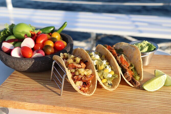 Tacos buffet & Open Bar Cruise! Los Cabos Round Transportation - The 2.5-hour cruise: El Arco, Lover’s Beach, sea lions, and the famous arch